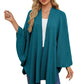 🎁LAST DAY 49% OFF-Elegant Shawl Wraps Soft Open Front Poncho Sweater